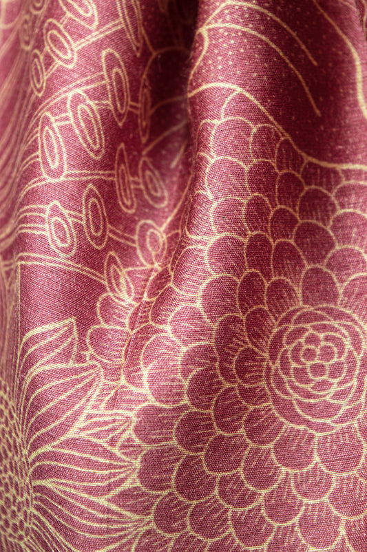 Floral Sleeveless Top in Pure Tussar Silk with Soft Lining