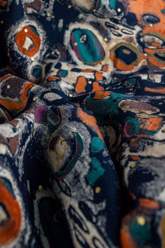 Cotton Abstract Shirt – Multicolor Art Print for Bold Summer Looks