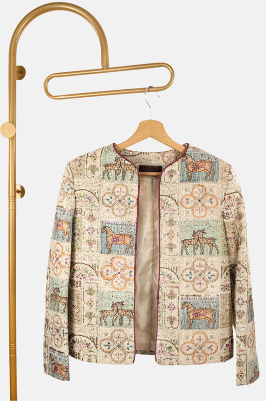 Jute Embroidery Jacket – Hand-Stitched Heirloom Art