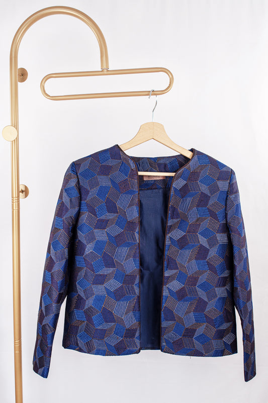 Tussar Silk Jacket – Full Thread Embroidered Statement Piece