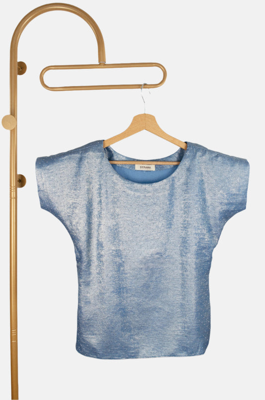 Sandwashed Silk blouse with Swarovski Crystal Detailing