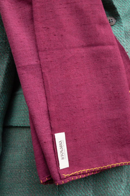 Handwoven 100% Pashmina Magenta Scarf | Lightweight Cashmere Wrap