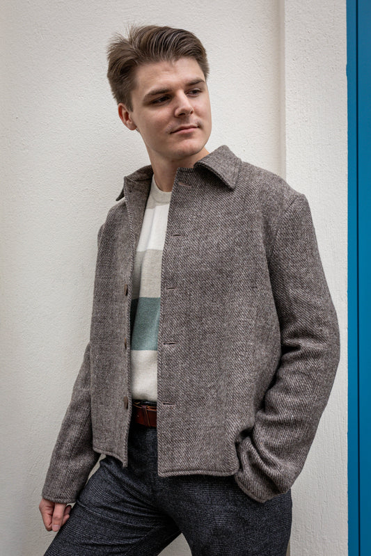 Handcrafted Pure Himalayan Yak Wool Jacket | Natural and Undyed Wool Coat