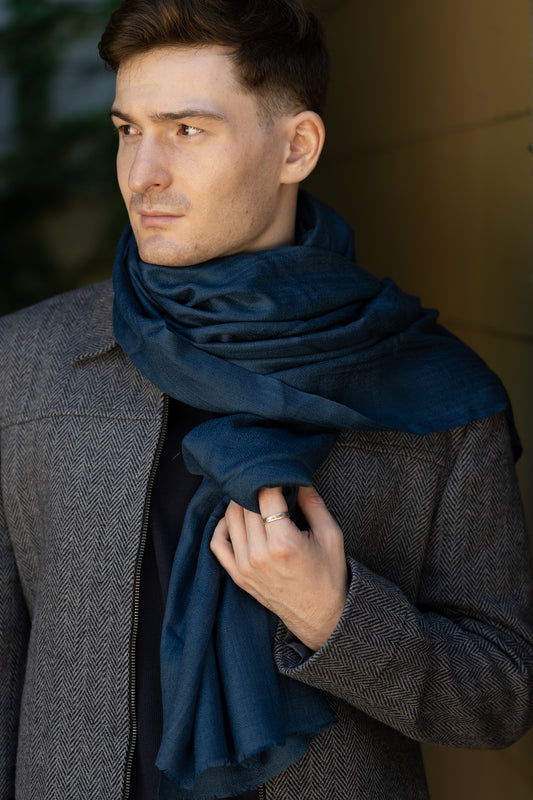 Midnight Blue Pashmina Scarf