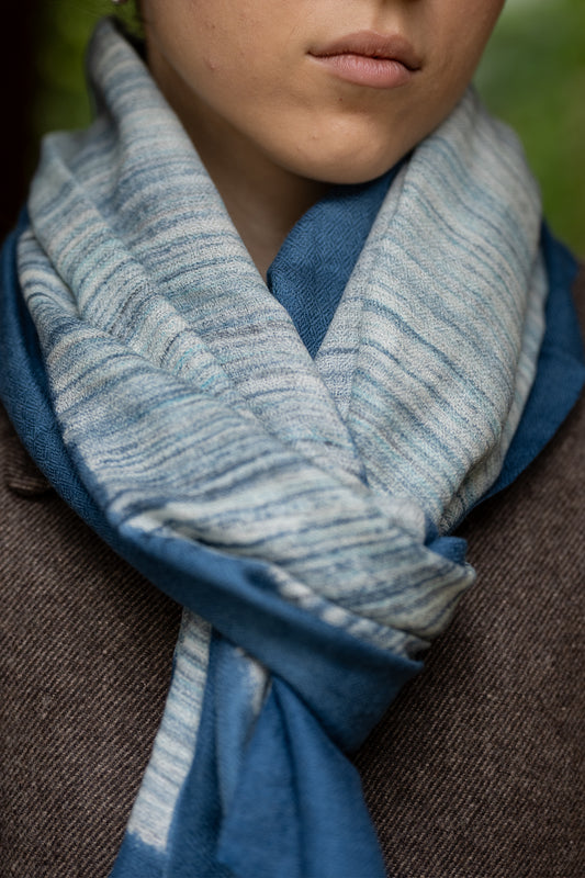 Hand brush-painted Pashmina Handwoven Scarf