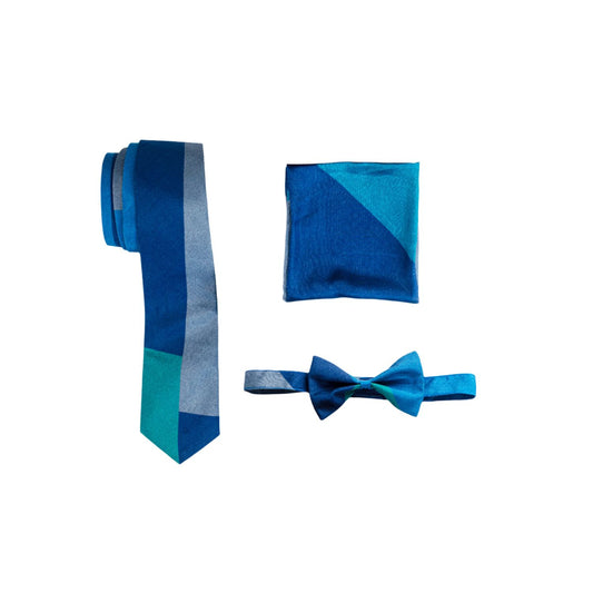 Pure Silk Tie Bundle | Suit Accessory Gift Box | Bow Tie | Pocket Square