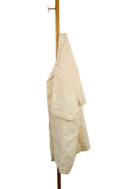 Premium Jacquard Linen Cotton Shirt with Mul Cotton Lining