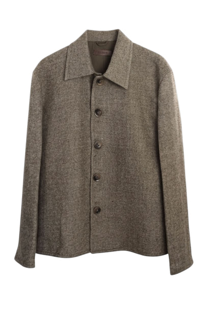 Handcrafted Pure Wool Jacket | Handwoven Himalayan Sheep Wool | Natural and undyed Overshirt