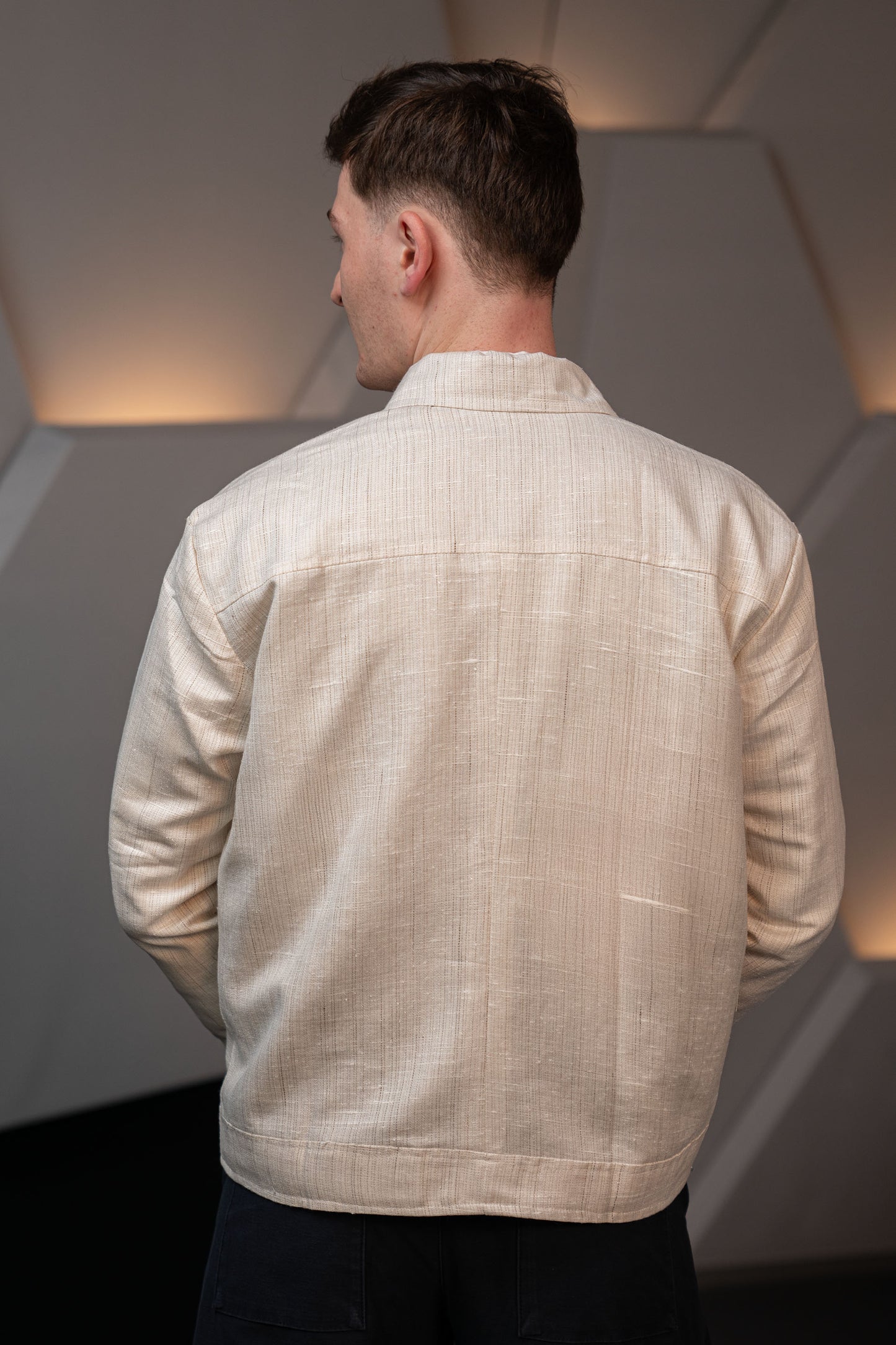 Handwoven Jute and Raw Silk Blend Jacket