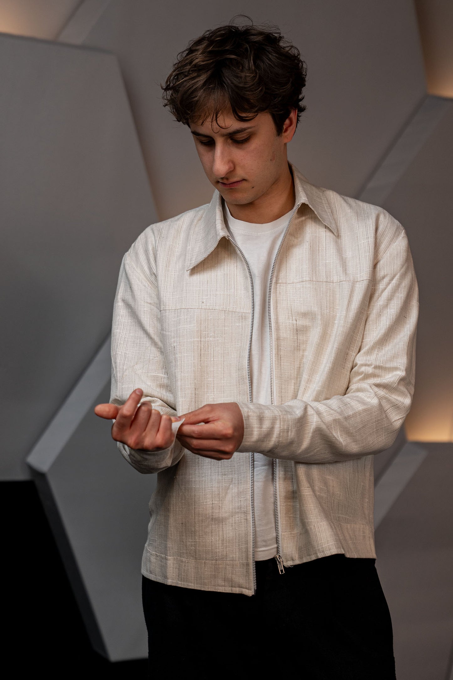 Handwoven Jute and Raw Silk Blend Jacket