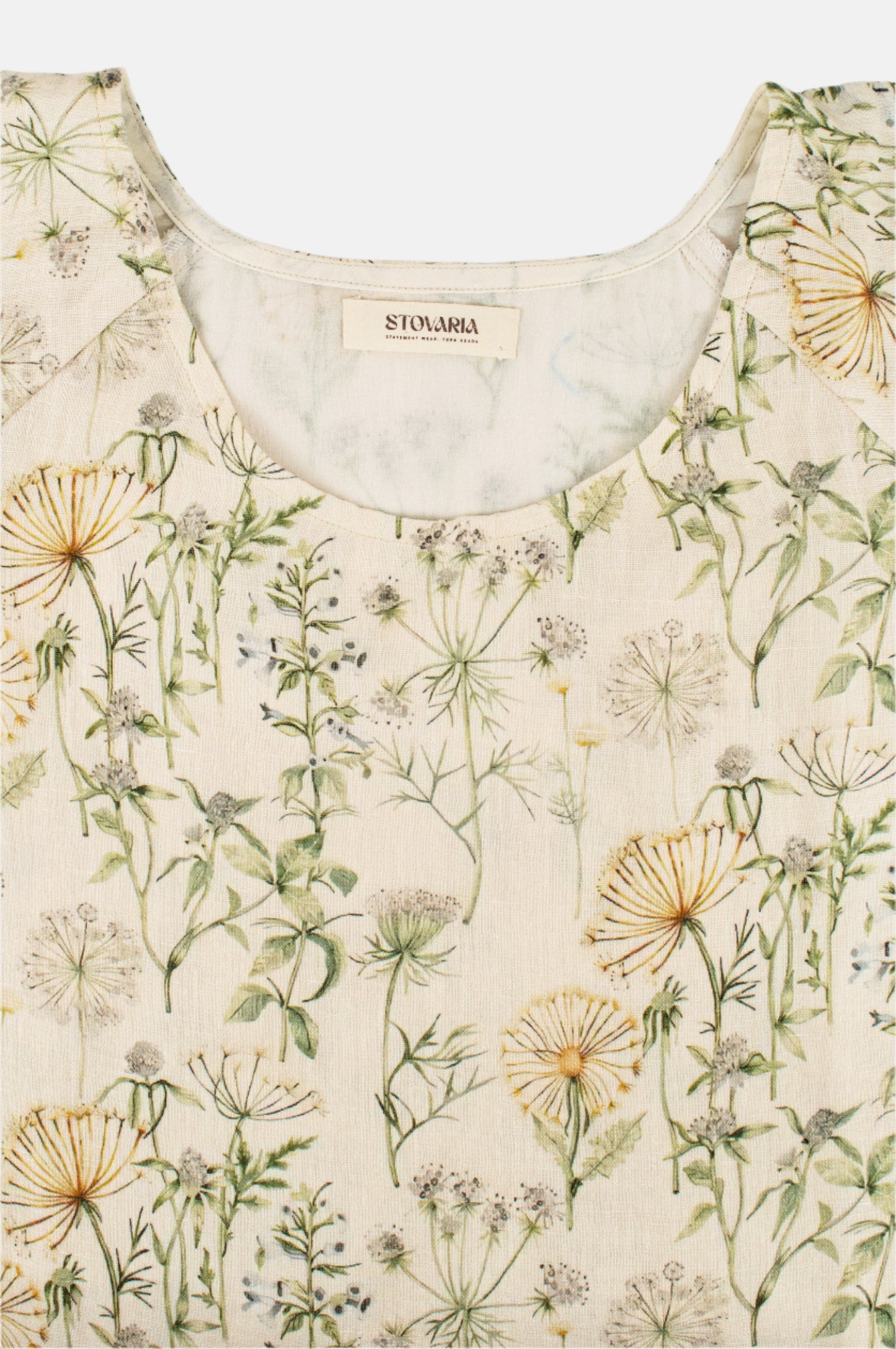 Wild Meadow Pure Linen Top with Raglan Sleeves