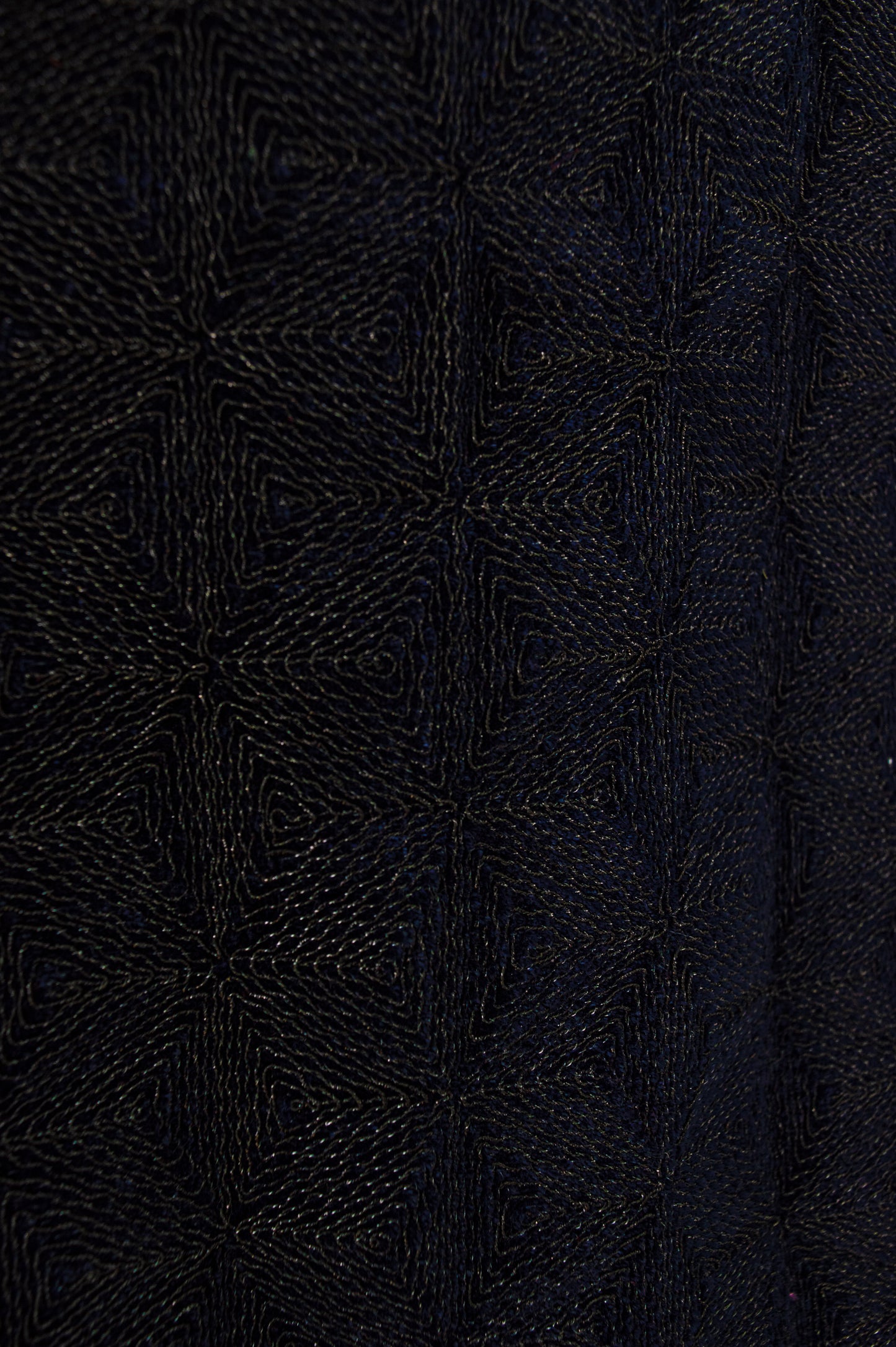 Velvet Navy Blue Crop Coat with Metallic Thread Embroidery