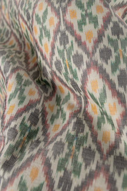 Handwoven Ikat Silk Vest – Bold Pattern, Effortless Charm