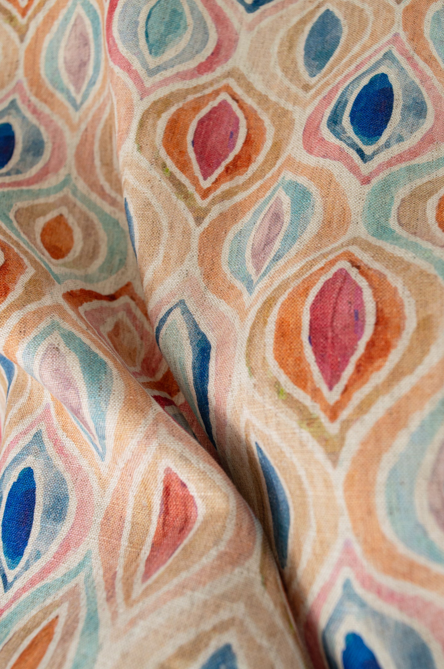Artful Teardrop Cotton-Linen Vest – Light, Bold & Breezy