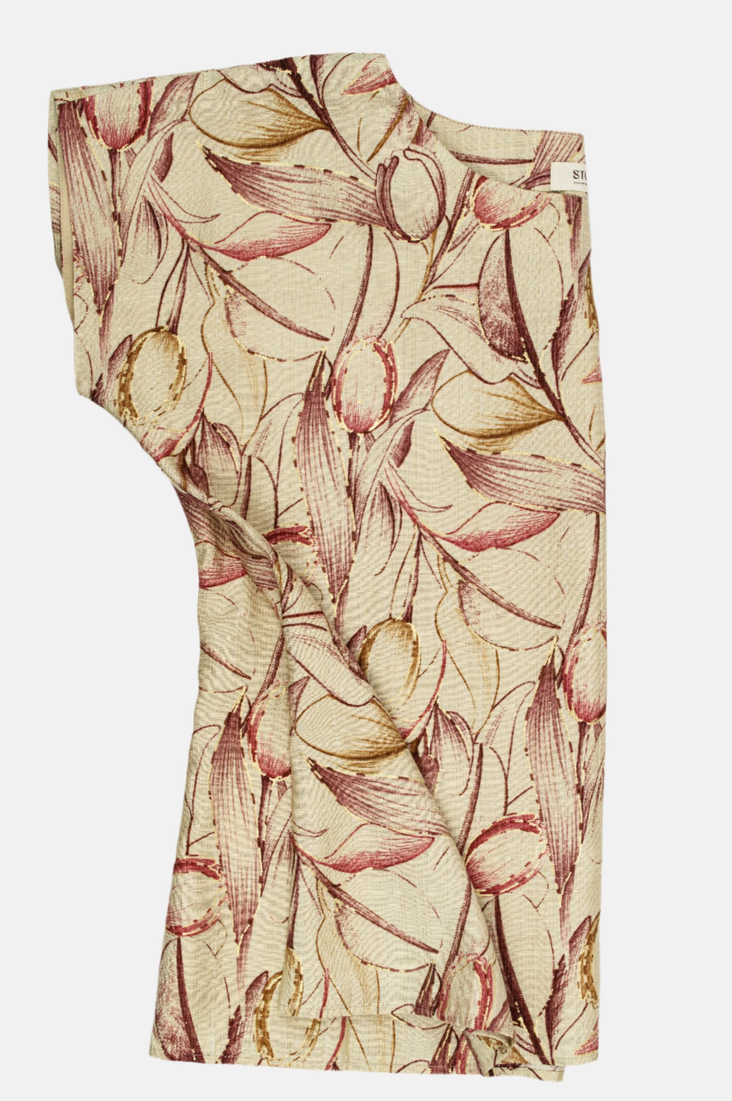 Floral Print Cotton-Silk Boat Neck Blouse – Elegant Everyday Wear