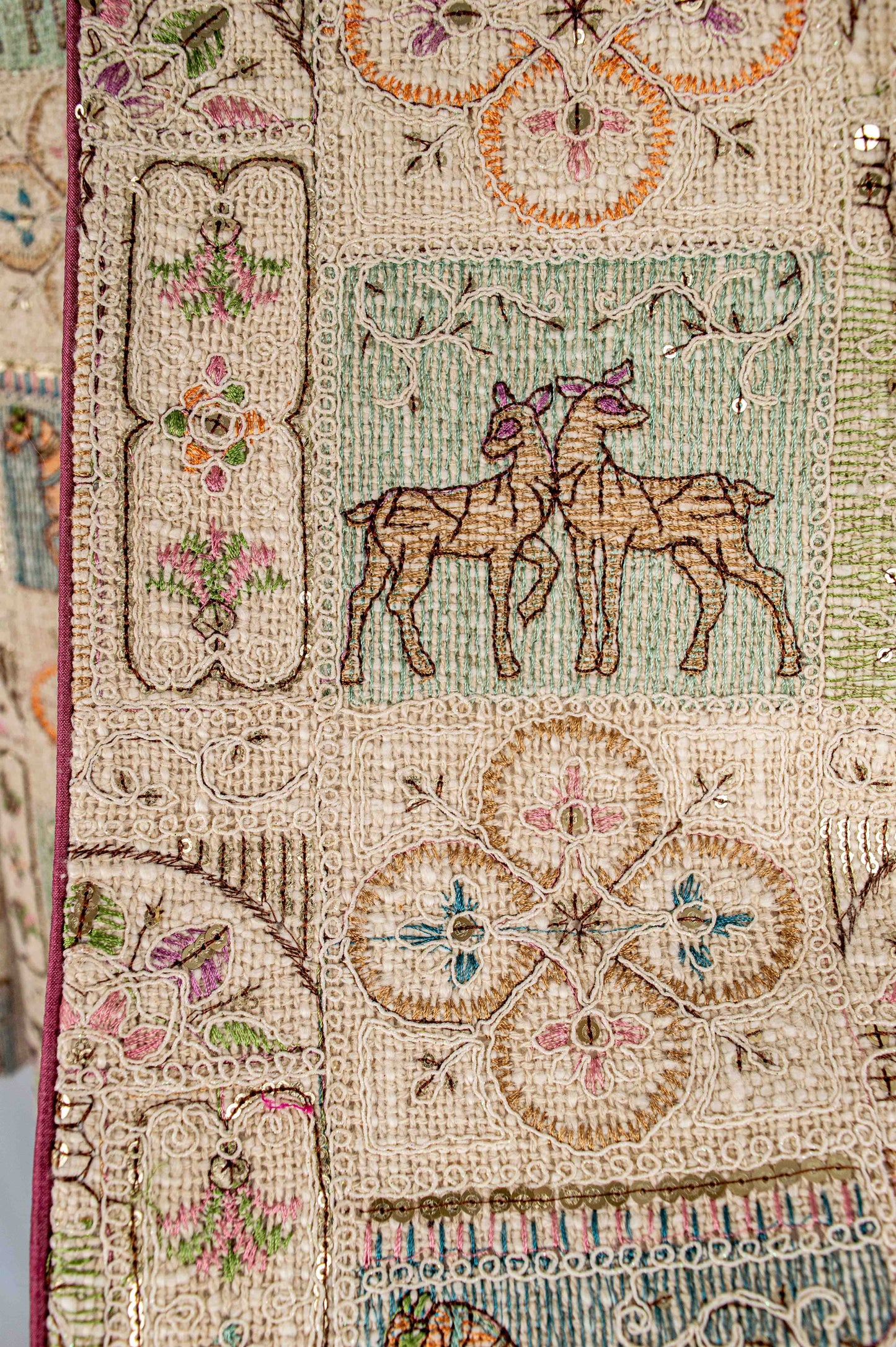 Jute Embroidery Jacket – Hand-Stitched Heirloom Art
