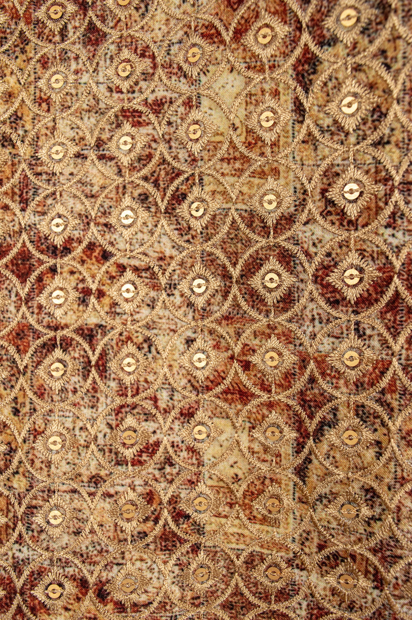 Golden Jacquard Jacket – A Regal Weave of Silk Tapestry