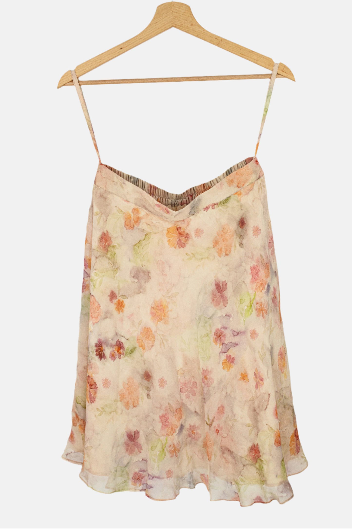 Pure Organza Silk Skirt - Pastel Bloom