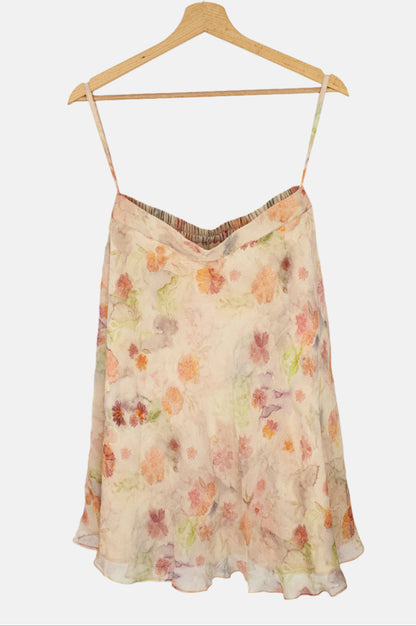 Pure Organza Silk Skirt - Pastel Bloom