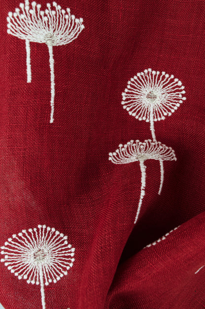 Dandelion Bloom Linen Top – Pure Comfort with Artful Stitch