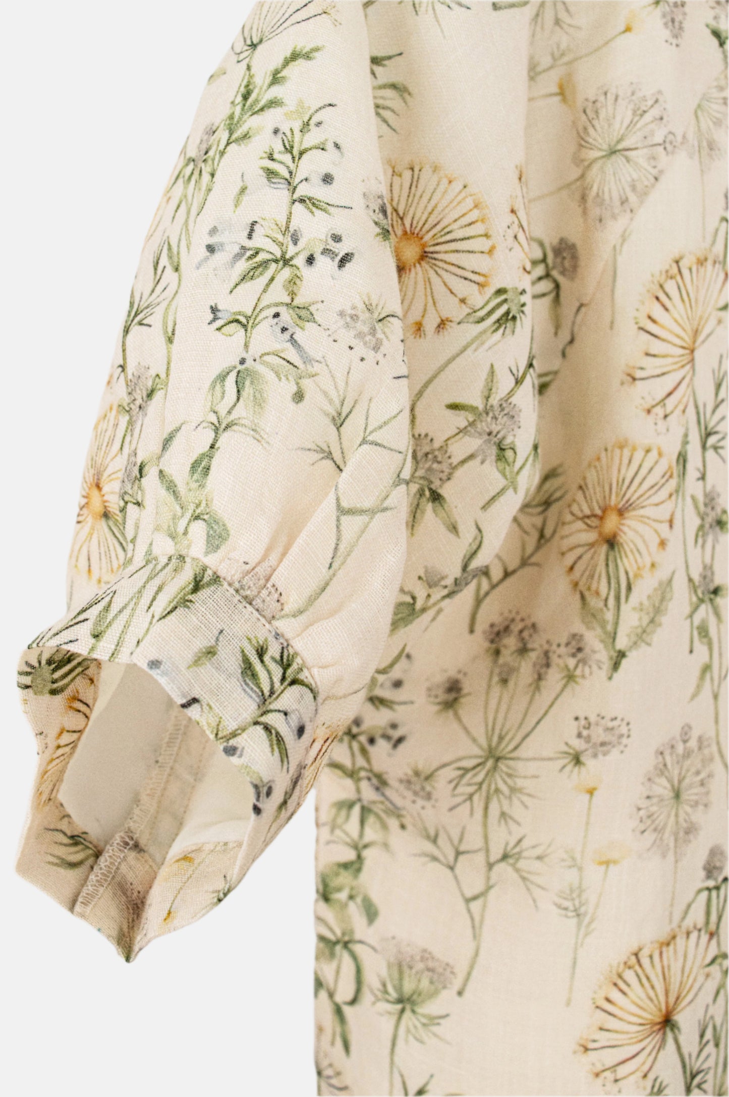 Wild Meadow Pure Linen Top with Raglan Sleeves