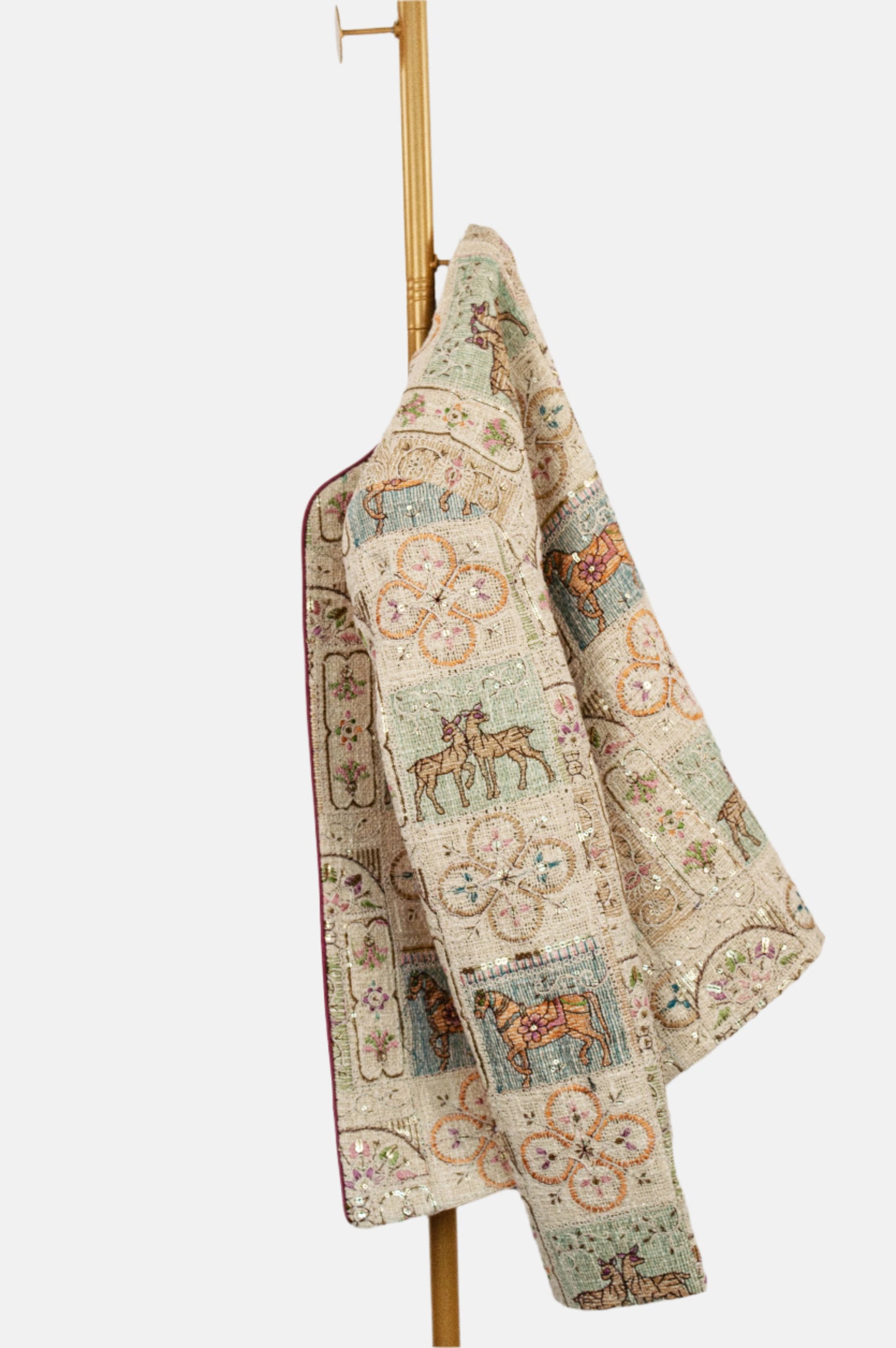 Jute Embroidery Jacket – Hand-Stitched Heirloom Art