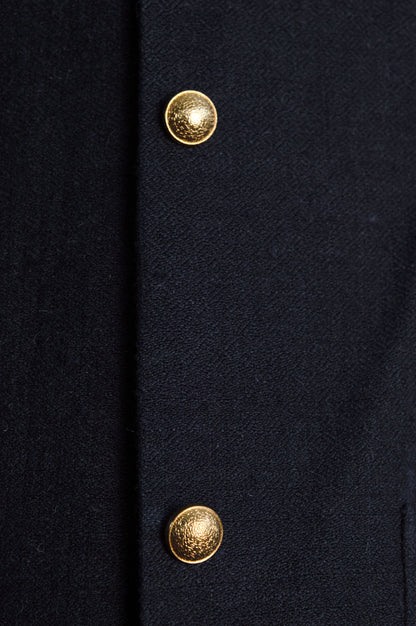 Merino Wool Skirt Suit | Handmade Black Two Piece Set | Winter Dress