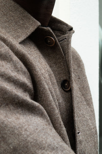 Handcrafted Pure Wool Jacket | Handwoven Himalayan Sheep Wool | Natural and undyed Overshirt