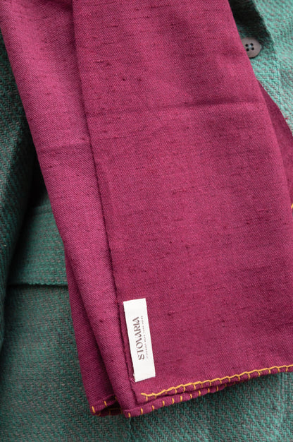 Handwoven 100% Pashmina Magenta Scarf | Lightweight Cashmere Wrap