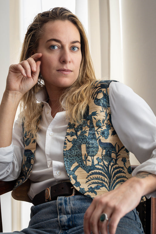 Pure Tussar Silk Vest – Handwoven Story in Natural Elegance