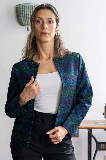 Beaded Brilliance – One of One Statement Jacket