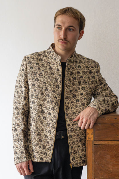 Tussar Silk Statement Zipper Jacket
