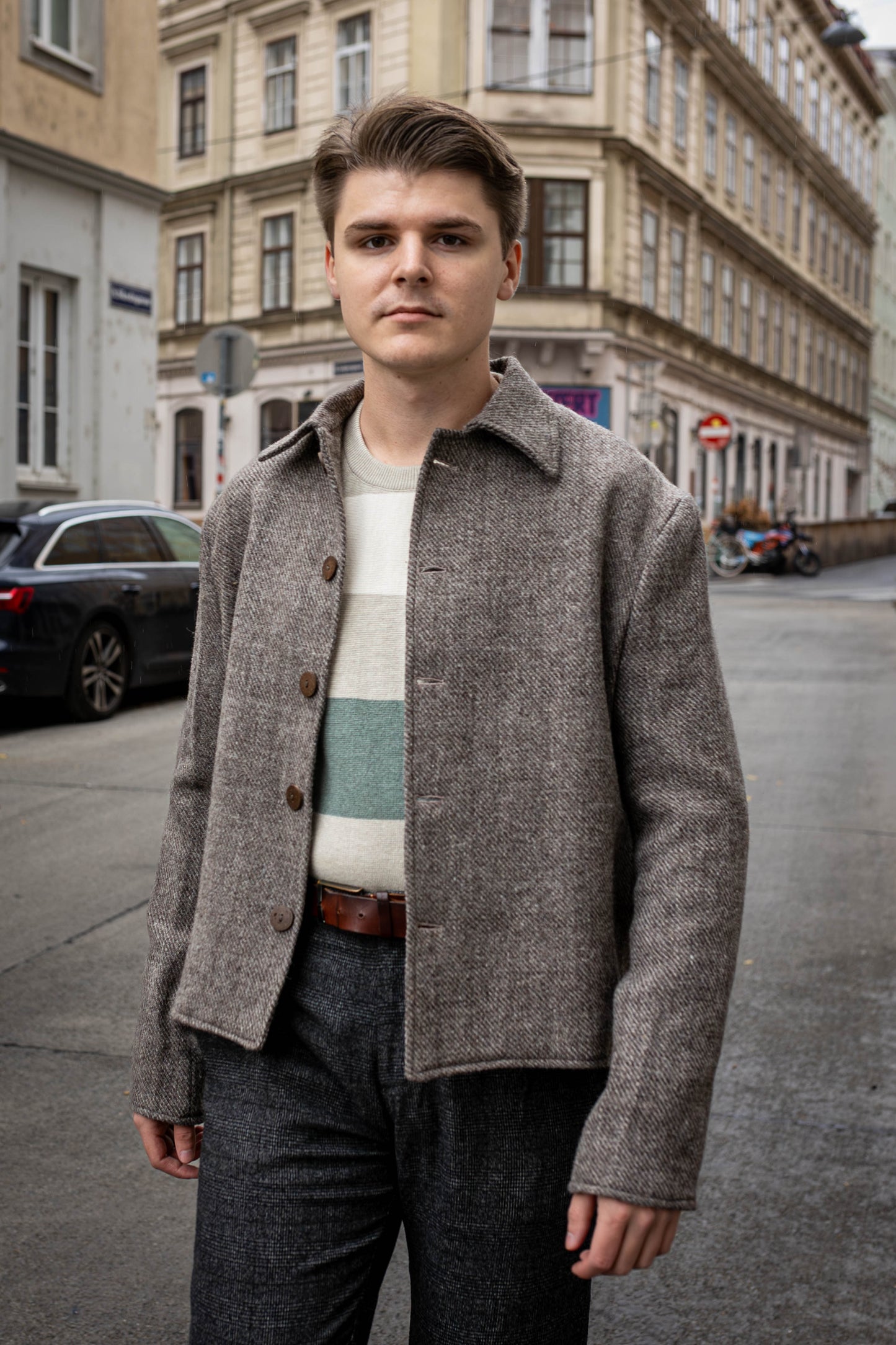 Handcrafted Pure Himalayan Yak Wool Jacket | Natural and Undyed Wool Coat