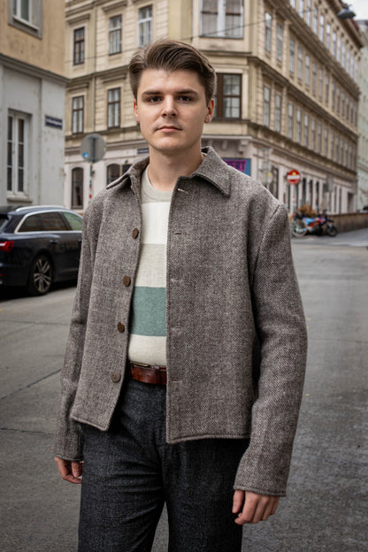 Handcrafted Pure Himalayan Yak Wool Jacket | Natural and Undyed Wool Coat