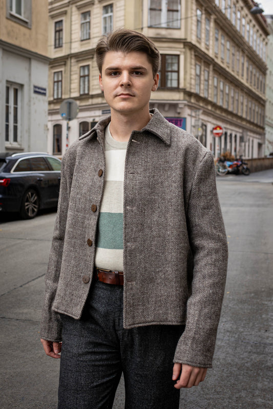 Handcrafted Pure Himalayan Yak Wool Jacket | Natural and Undyed Wool Coat