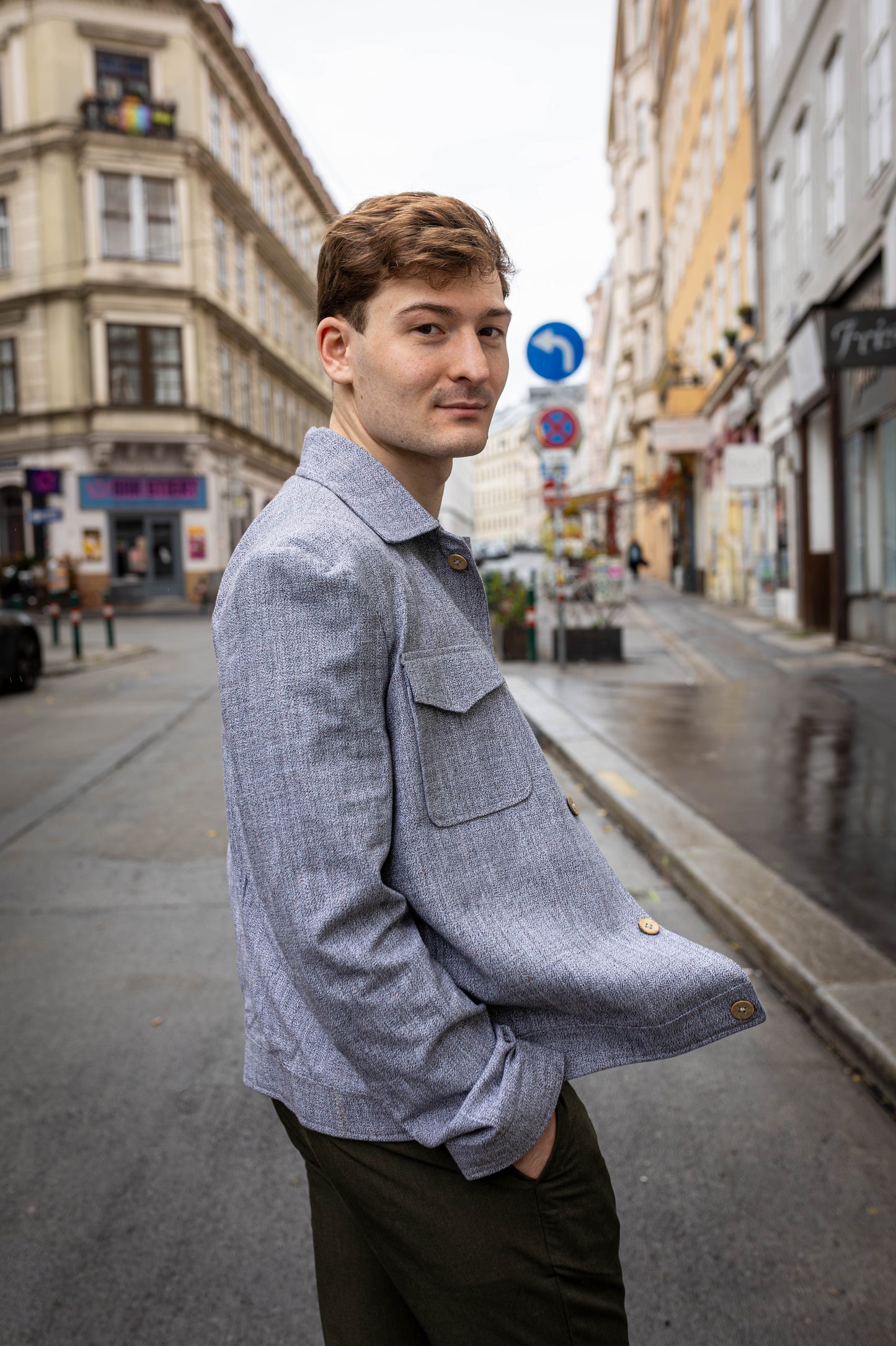 Handwoven Yak Wool Blend Shacket | Unisex Boxy Overshirt | Wool shirt