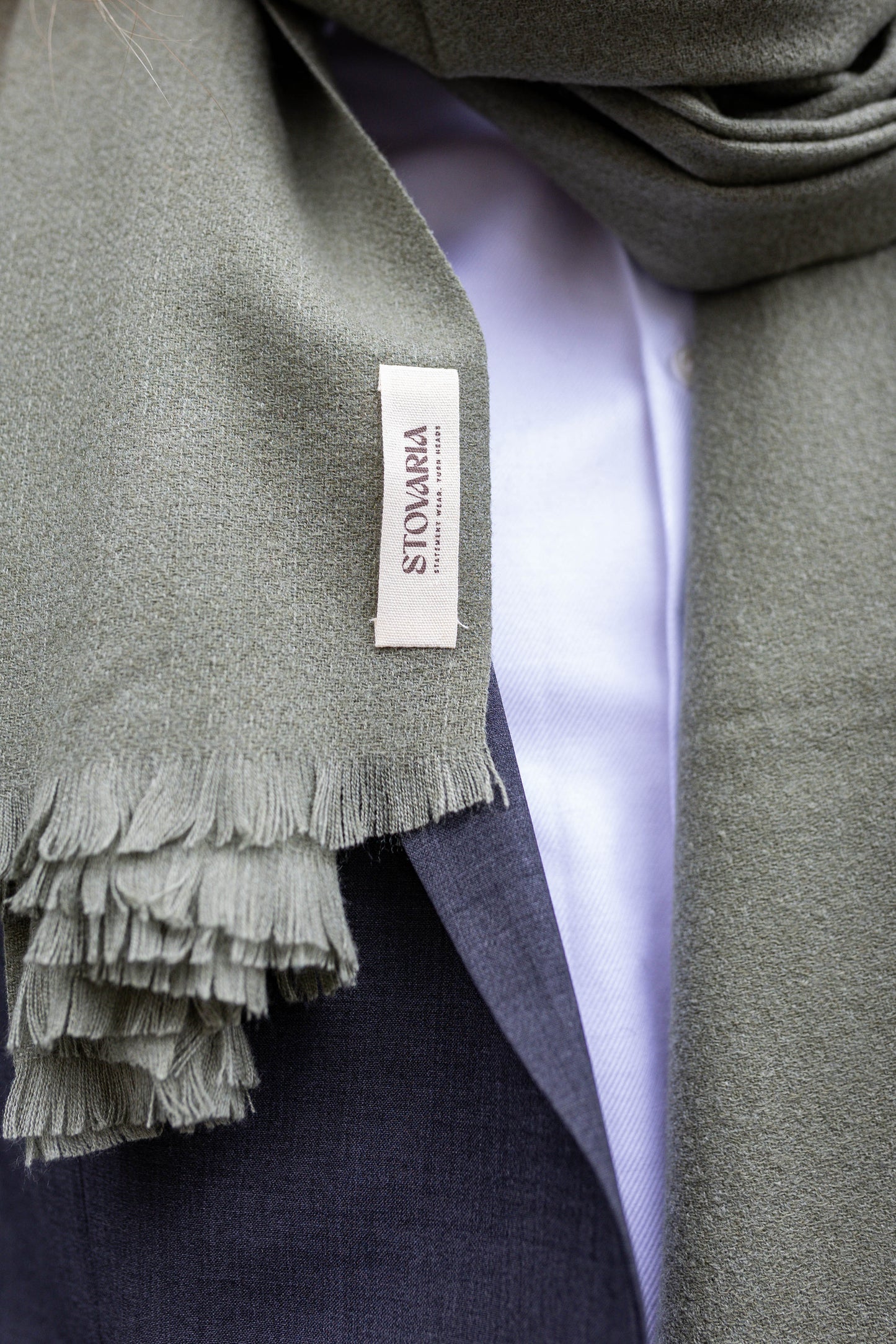 Handwoven 100% Yak Wool Gree Scarf | Lightweight Neck Wrap