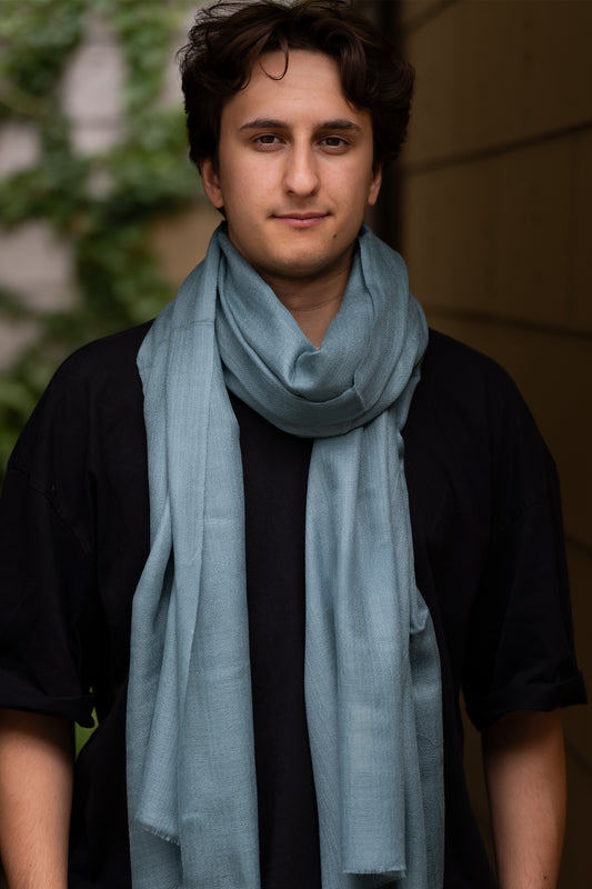 Frost Blue Pashmina Scarf