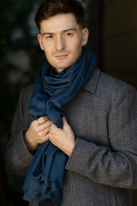 Midnight Blue Pashmina Scarf