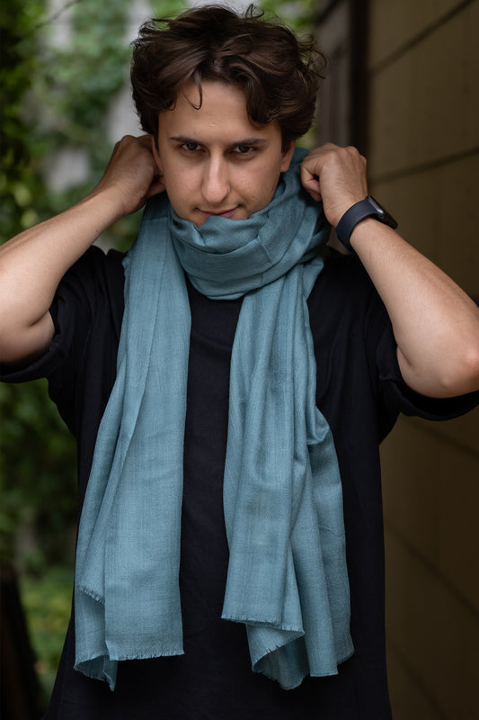 Frost Blue Pashmina Scarf