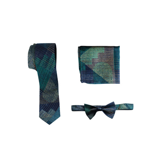Pure Silk Tie Bundle | Suit Accessory Gift Box | Bow Tie | Pocket Square